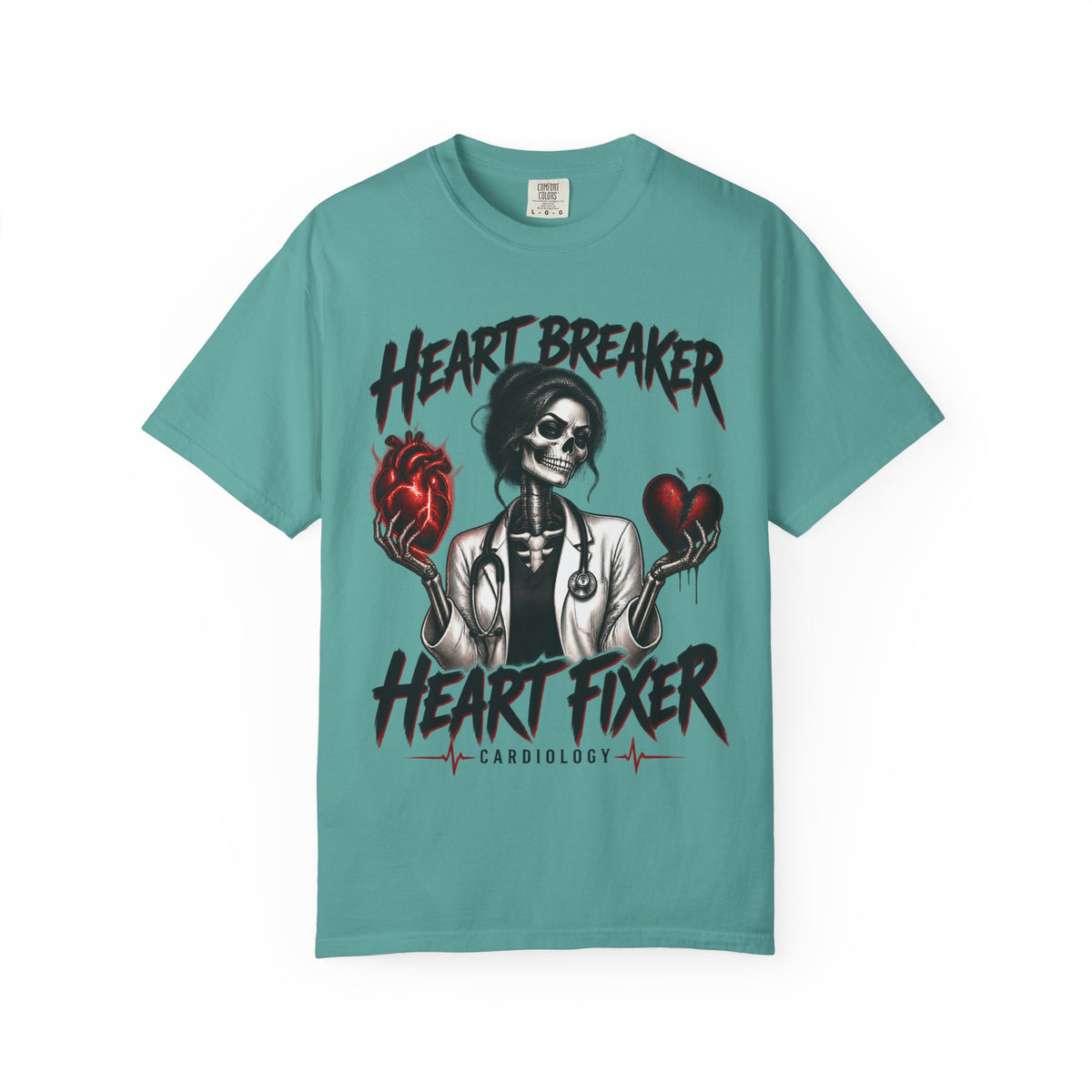 Heart Breaker Heart Fixer Cardiology Skeleton Doctor Comfort Colors T-Shirt