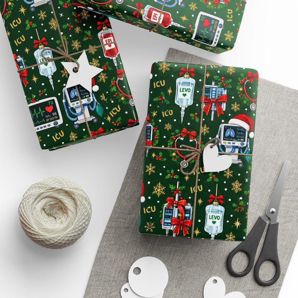 ICU Nurse Christmas Wrapping Paper