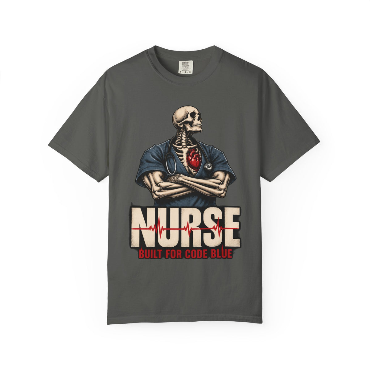 Nurse Built for Code Blue Male Skeleton Nurse Comfort Colors T-Shirt