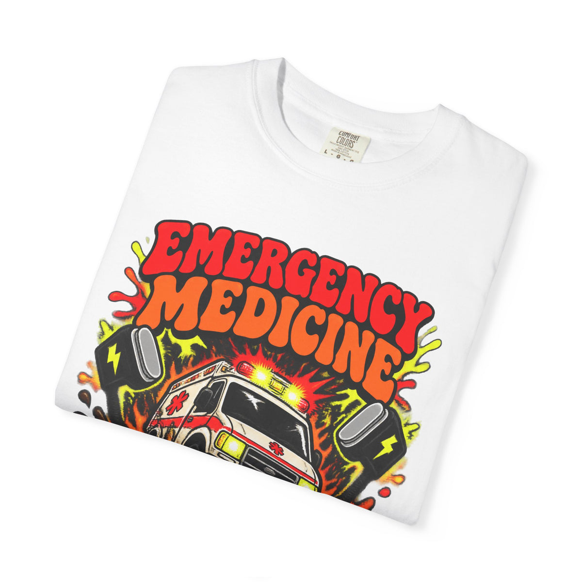 Emergency Medicine Controlled Chaos Is My Cardio ER Doctor Comfort Colors T-Shirt