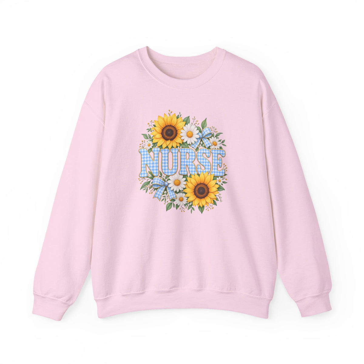Sunflower Gingham NURSE Crewneck Sweatshirt