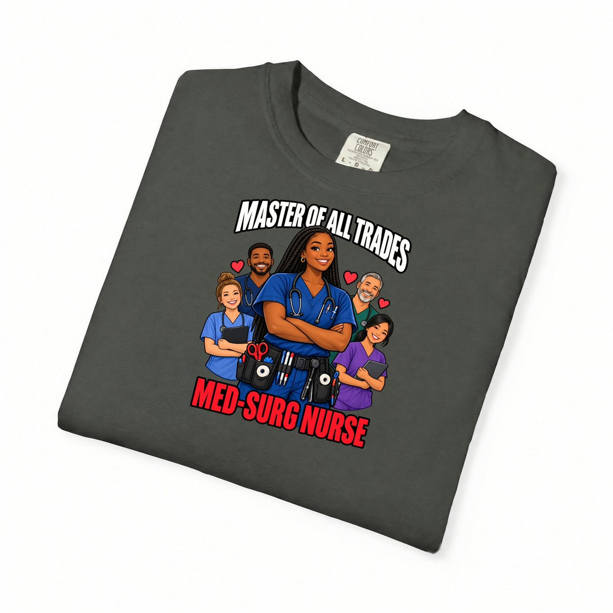 Master of All Trades Med Surg Women's Nurse Tee