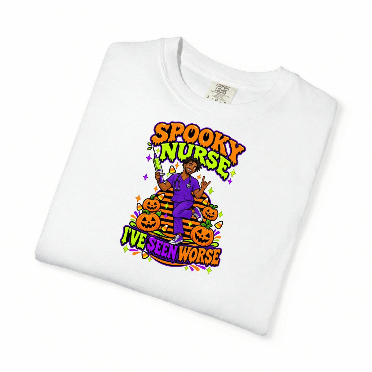 Spooky Male Nurse I've Seen Worse Halloween Tee