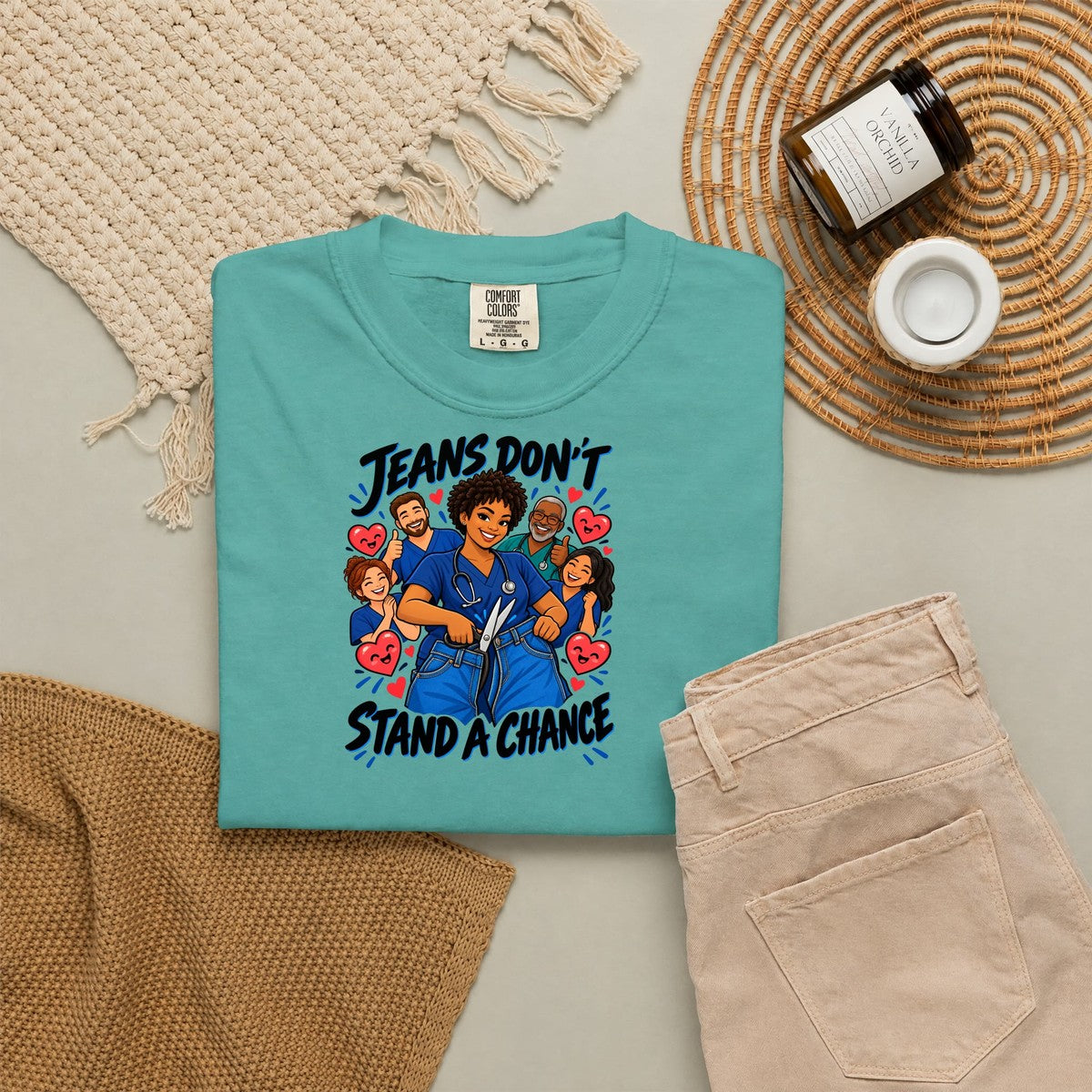 Jeans Don't Stand a Chance ER Nurse Tee (Short Natural)