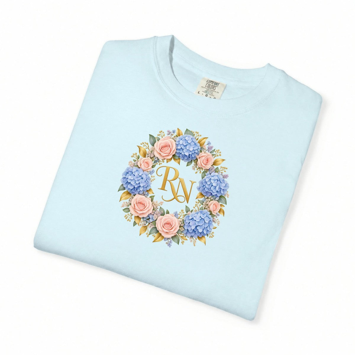 Hydrangea Wreath RN Tee