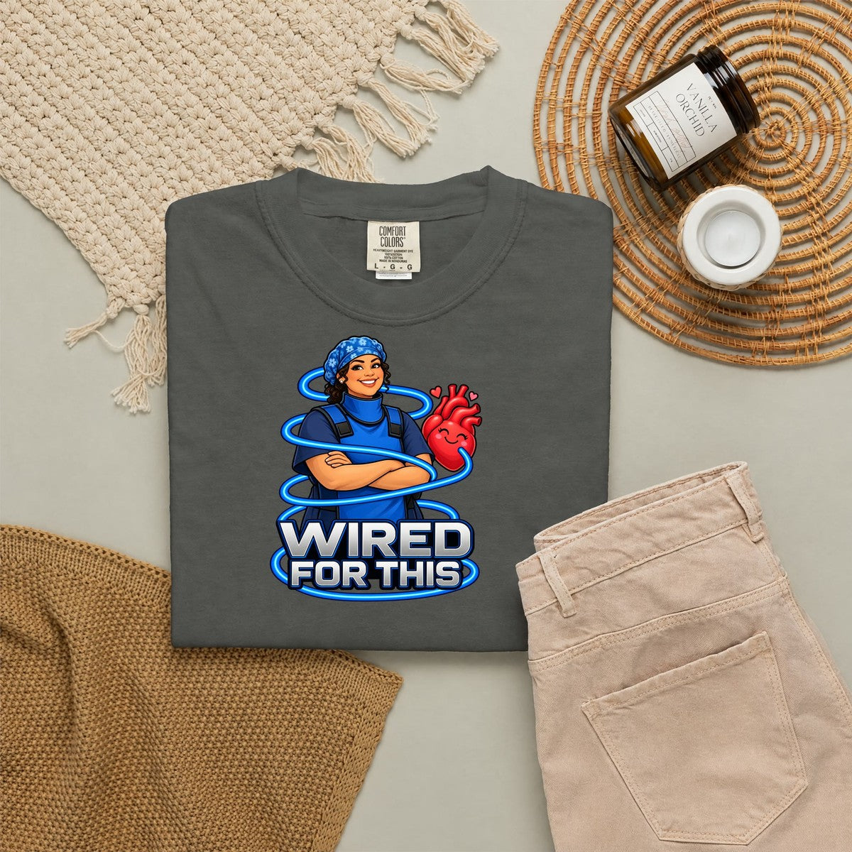 Wired for This Cath Lab Cardiac Women's Nurse Tee
