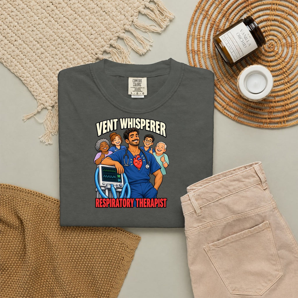 Vent Whisperer Male Respiratory Therapist Tee