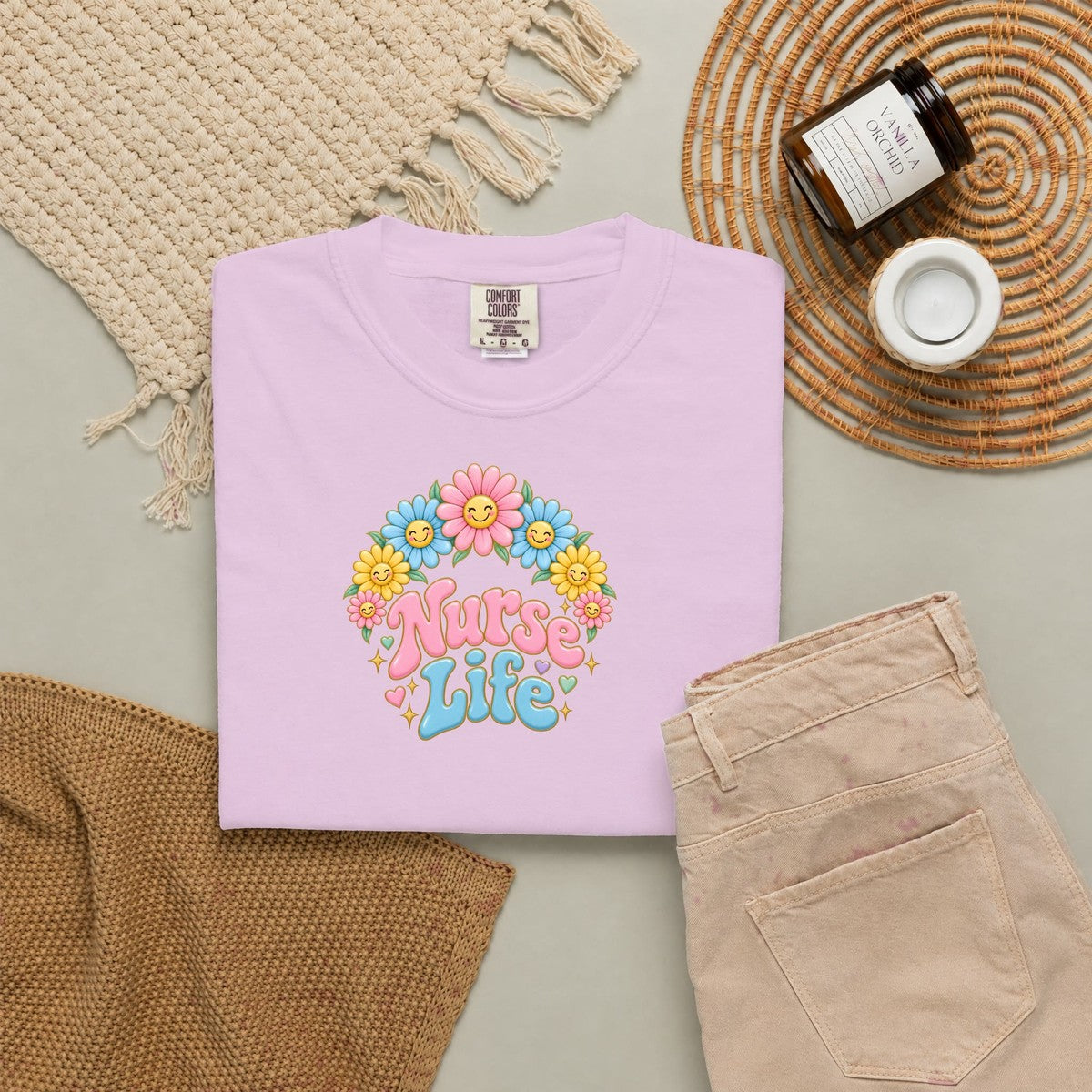 Nurse Life Daisies Tee