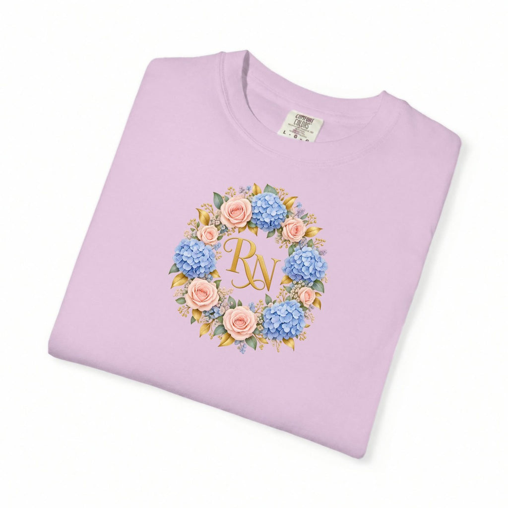 Hydrangea Wreath RN Tee