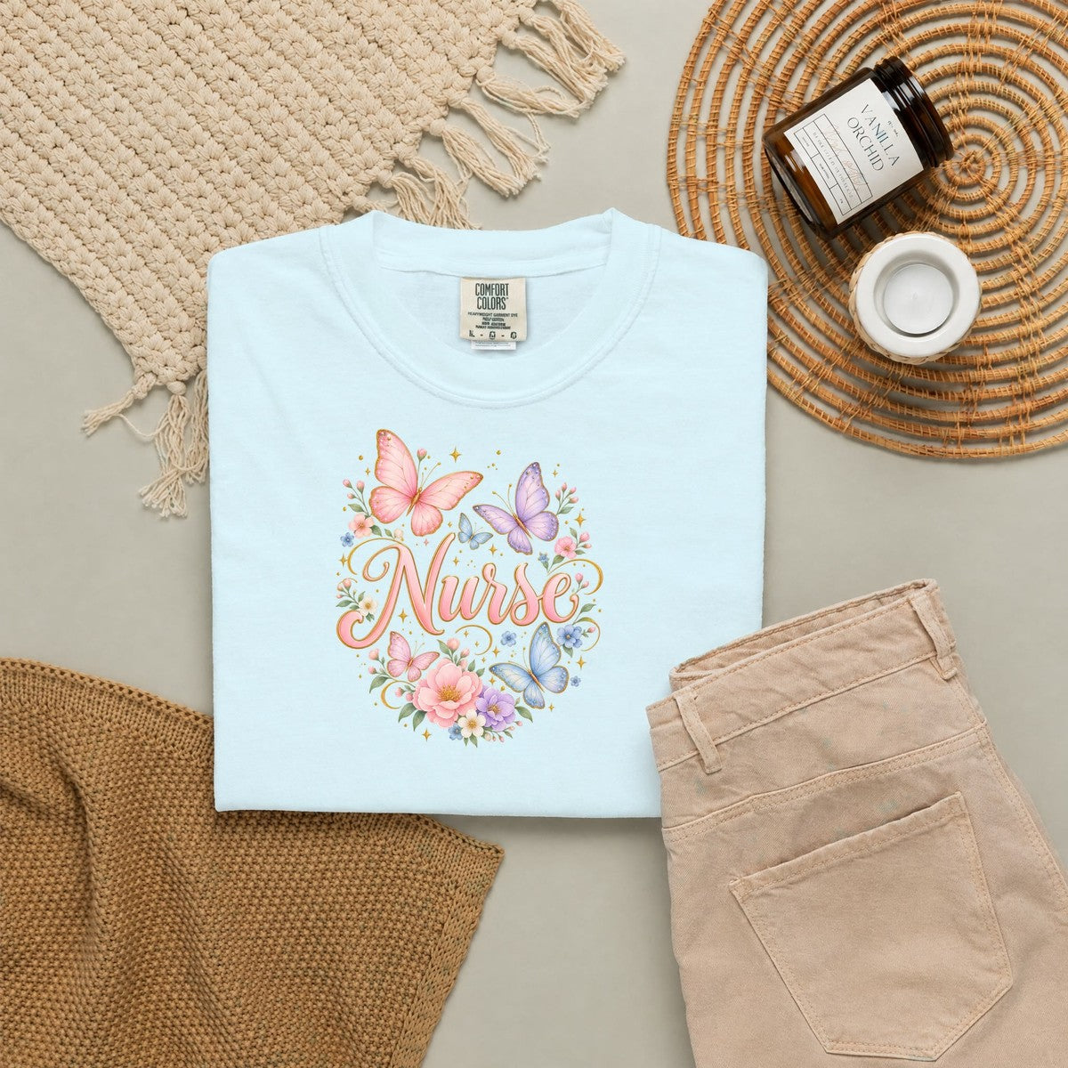 Butterfly Garden Nurse Tee