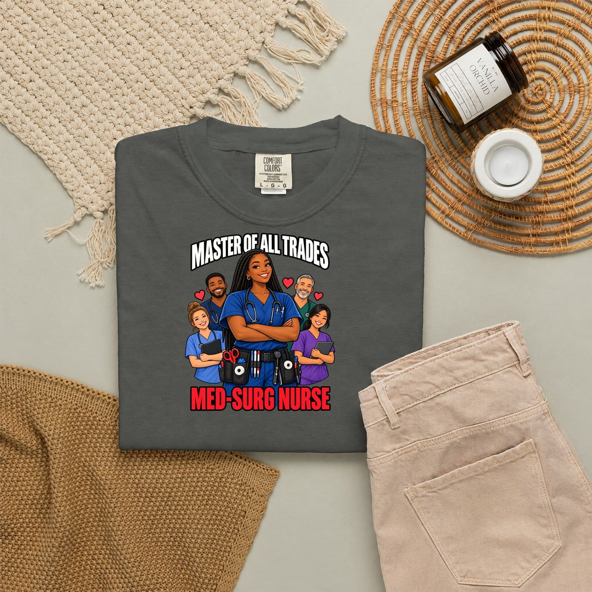 Master of All Trades Med Surg Women's Nurse Tee