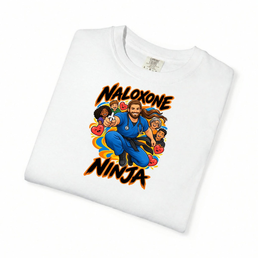 Naloxone Ninja ER Nurse Tee (Long Hair & Beard)