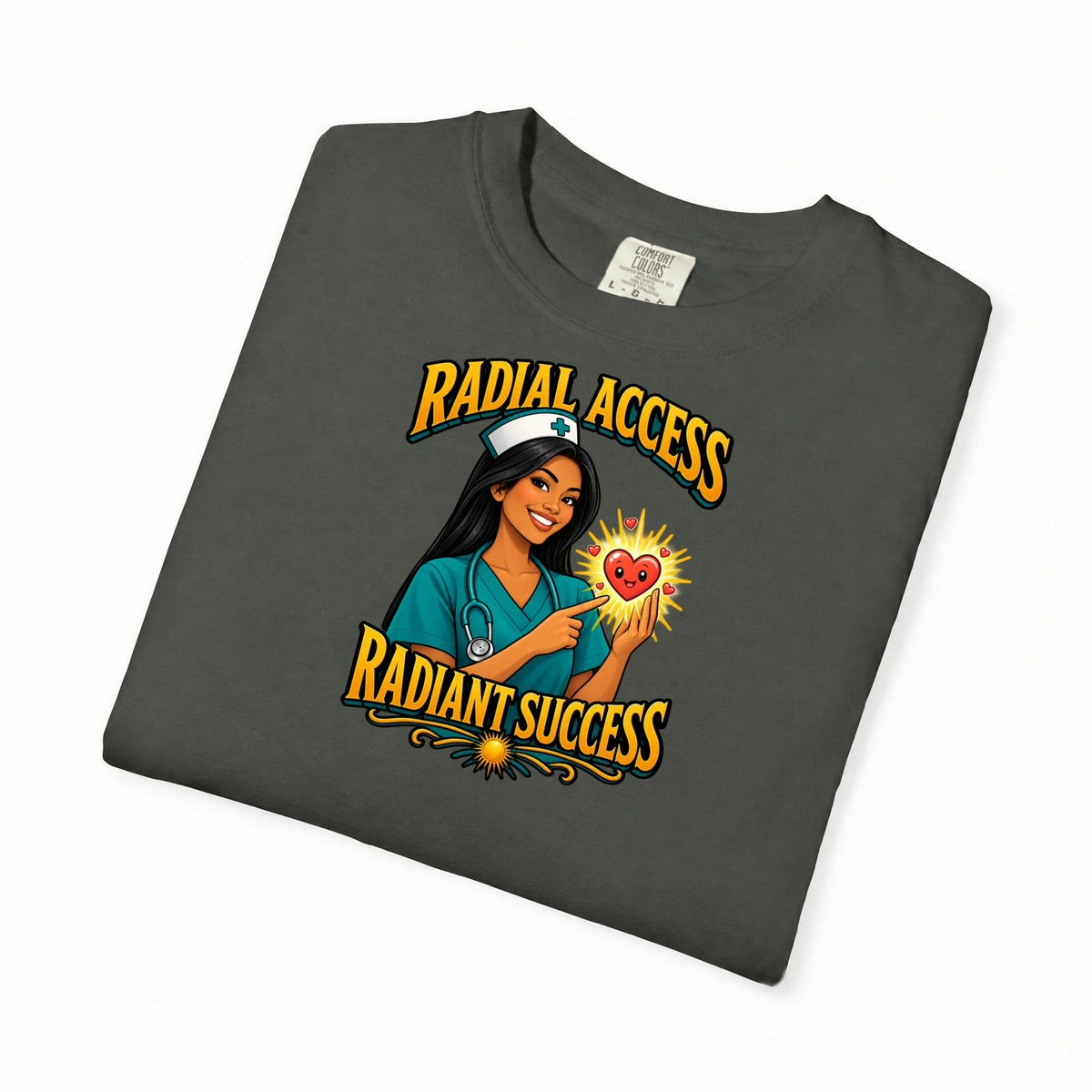 Radial Access Radiant Success Cardiac Nurse Tee (Long Hair)