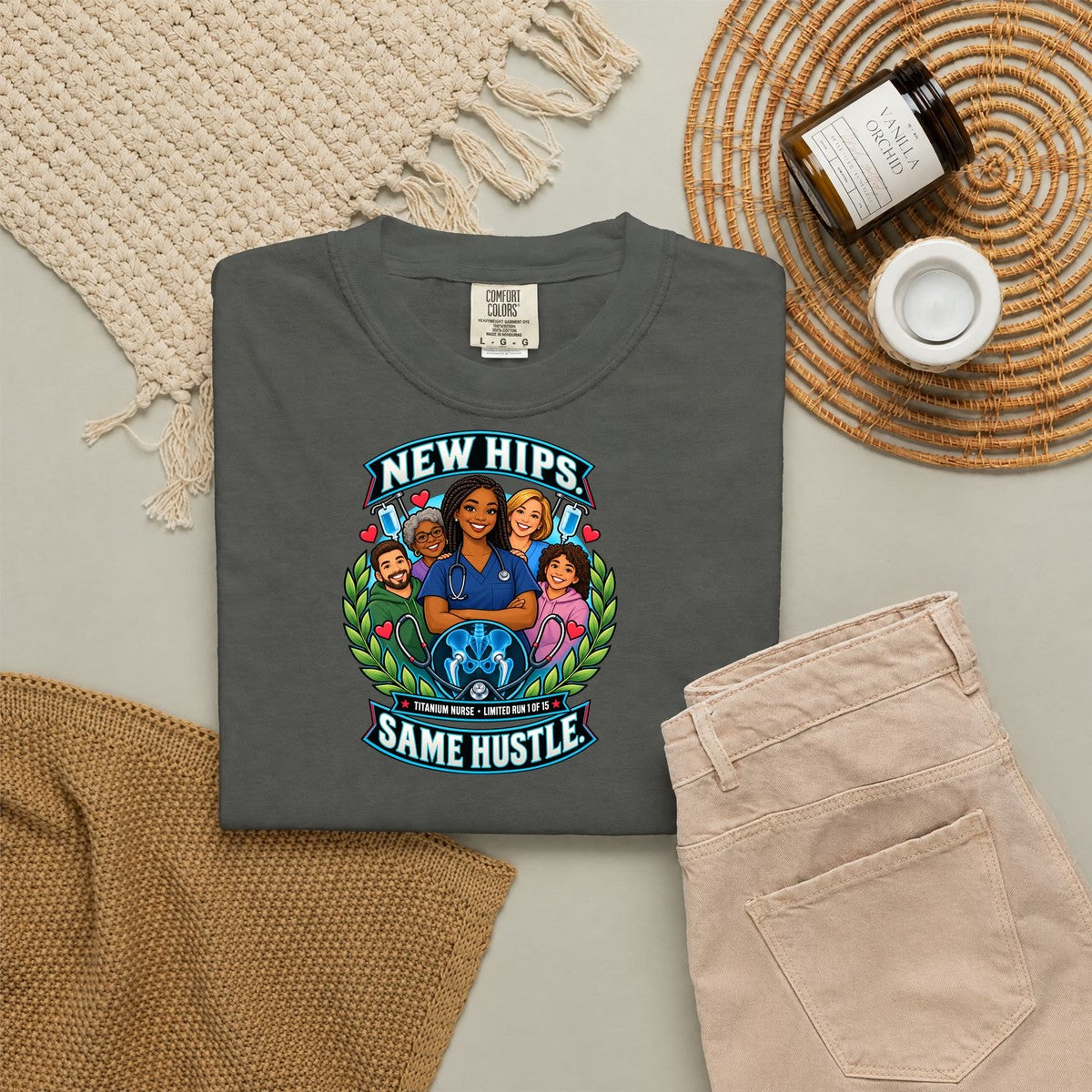 New Hips Same Hustle Titanium Women's Nurse Hip Replacement Limited Edition Tee
