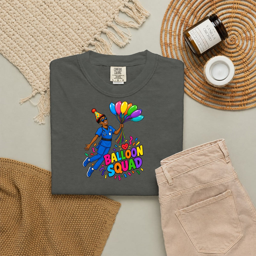 Balloon Squad Cath Lab Cardiac Nurse Comfort Colors T-Shirt