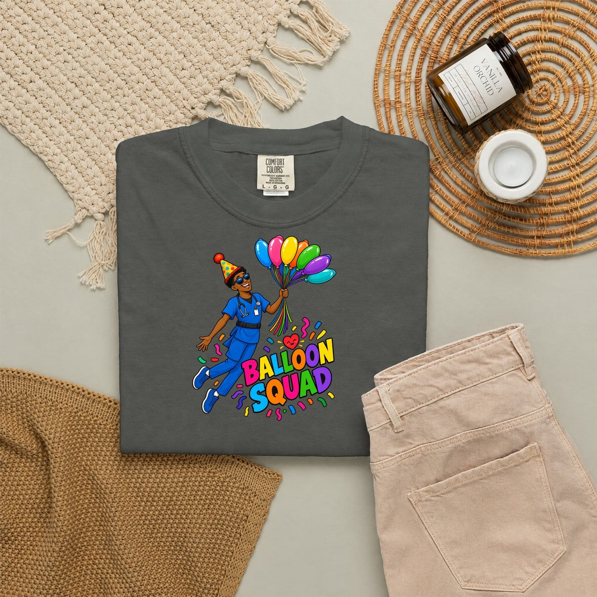Balloon Squad Cath Lab Cardiac Nurse Comfort Colors T-Shirt