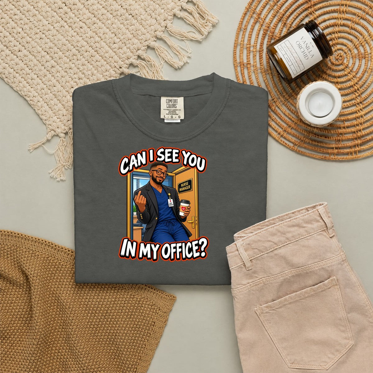 Can I See You in My Office Male Nurse Manager Comfort Colors T-Shirt
