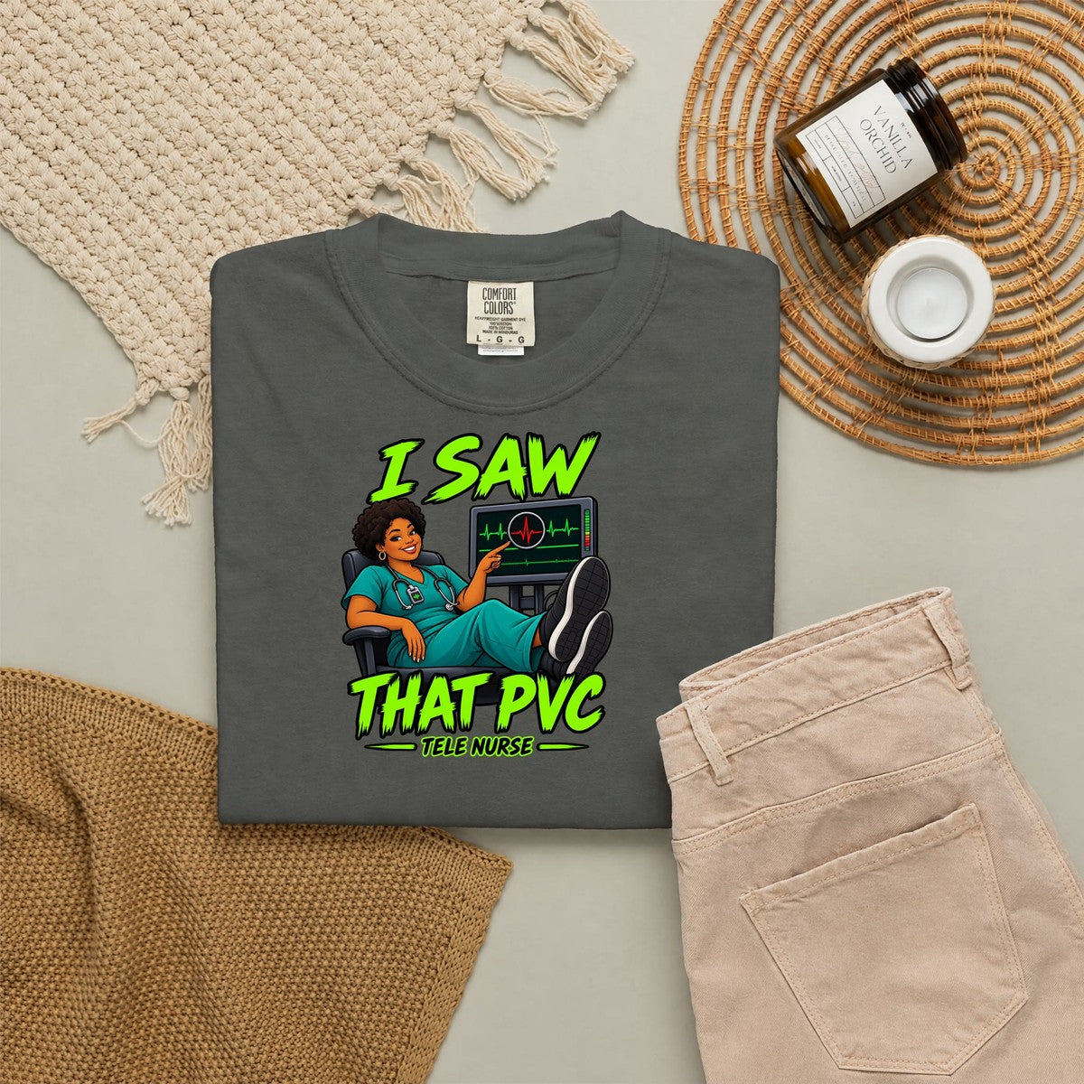 I Saw That PVC Tele Women's Nurse Tee