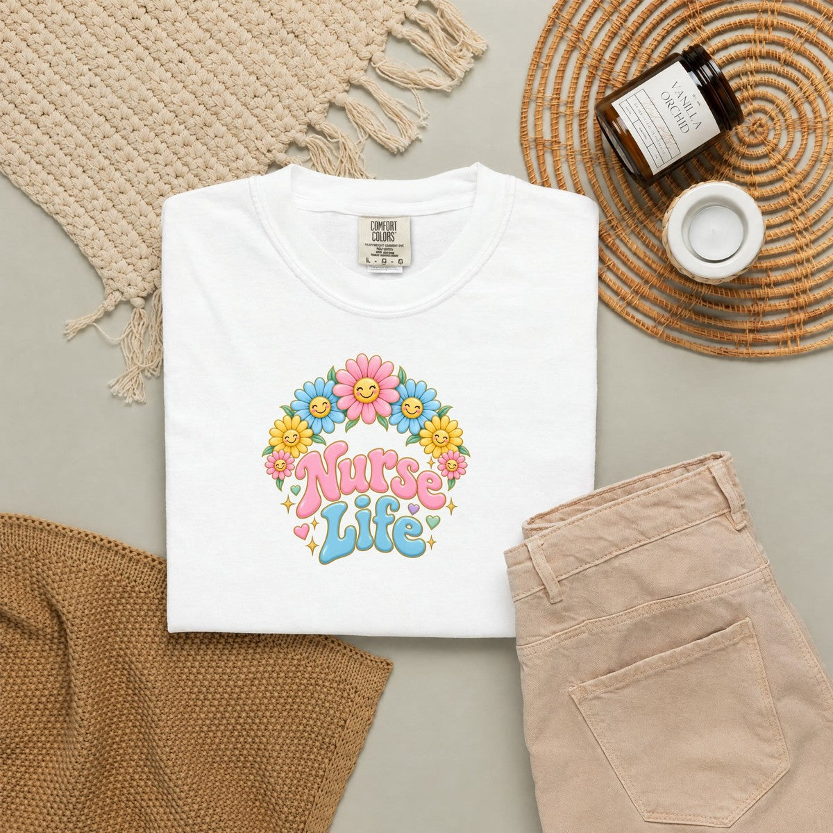 Nurse Life Daisies Tee