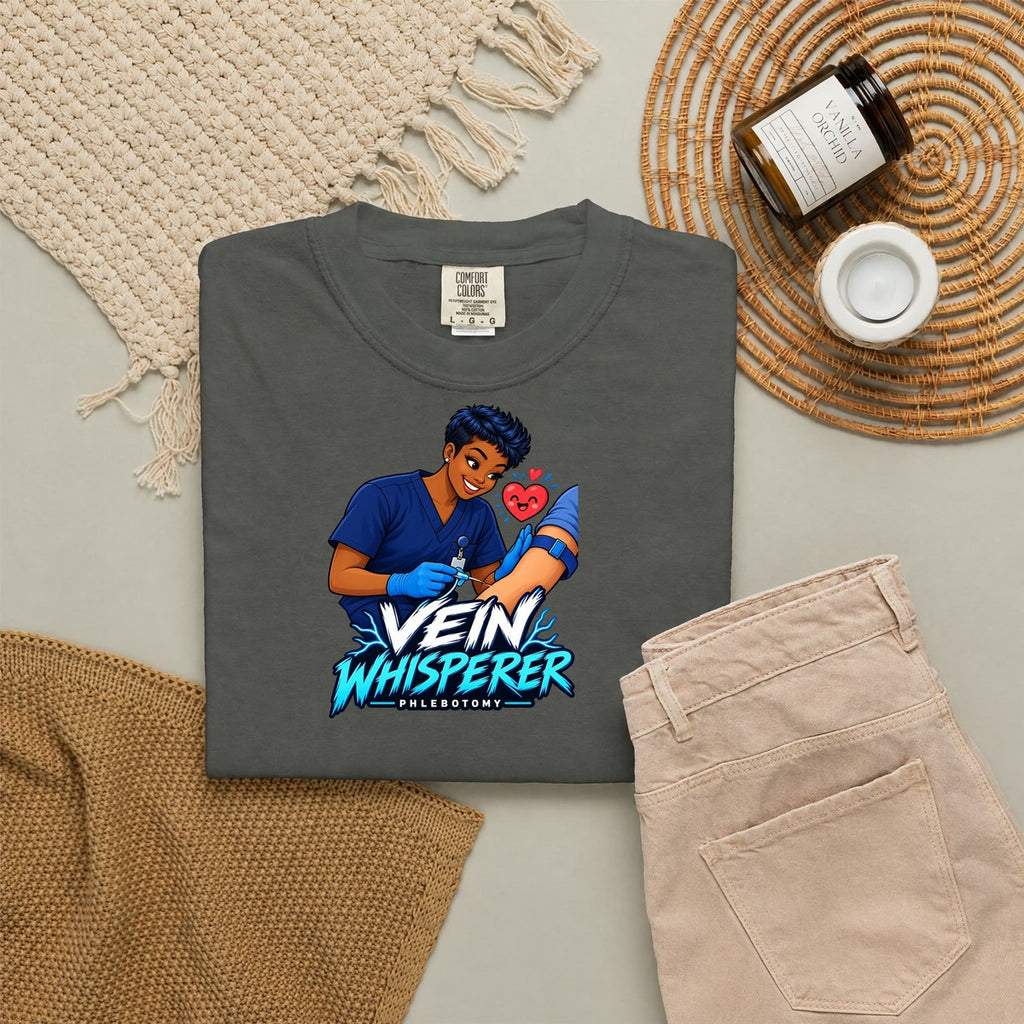 Vein Whisperer Male Phlebotomist Comfort Colors T-Shirt