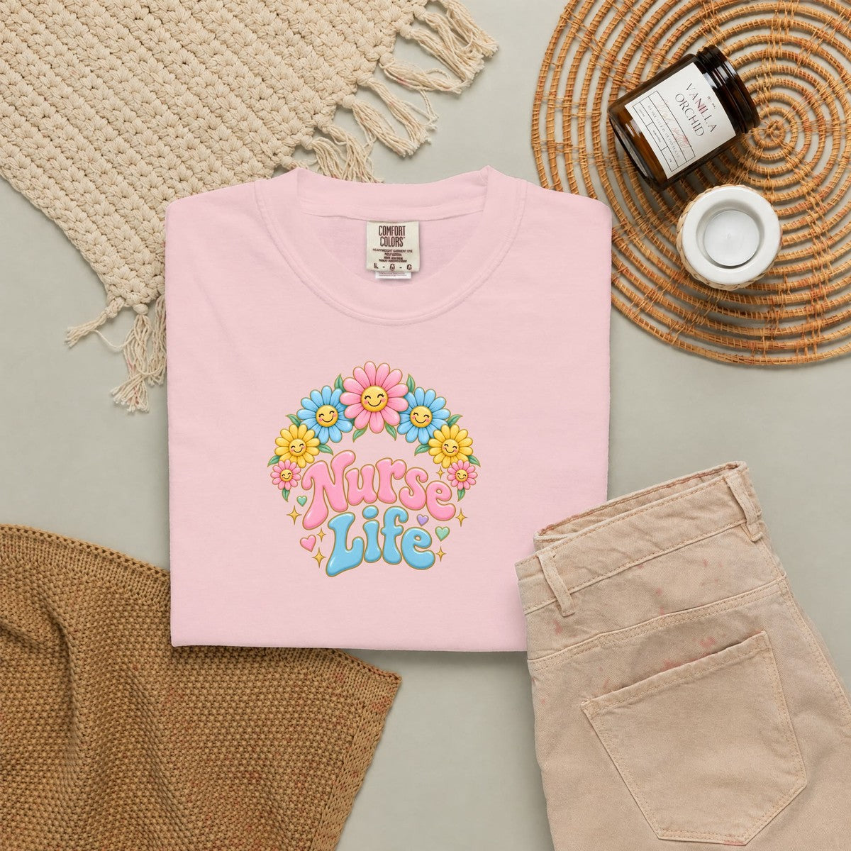 Nurse Life Daisies Tee