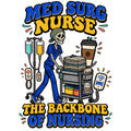 Med-Surg Nurse Skeleton Badge Reel | The Backbone of Nursing