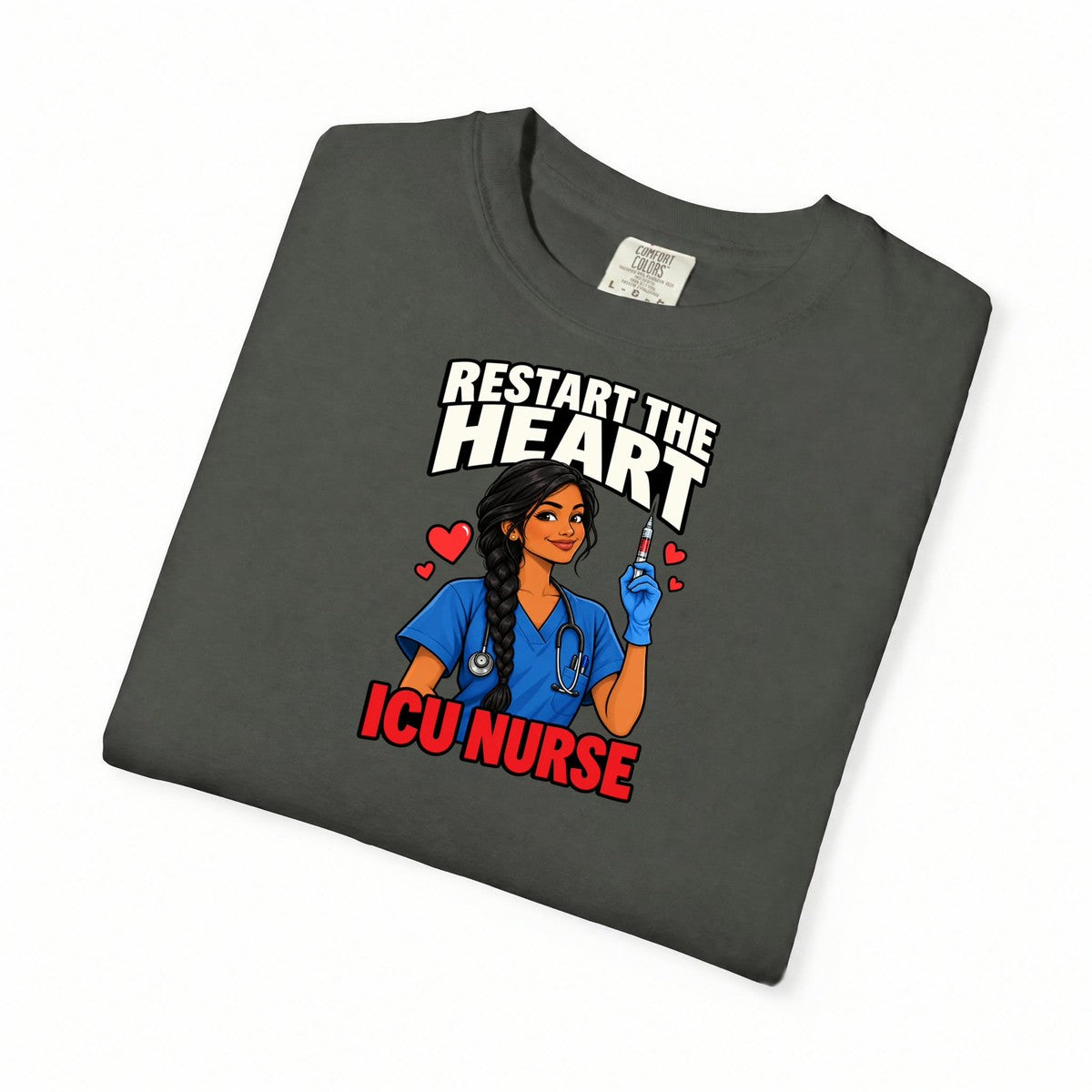 Restart the Heart ICU Nurse Tee (Long Braid)