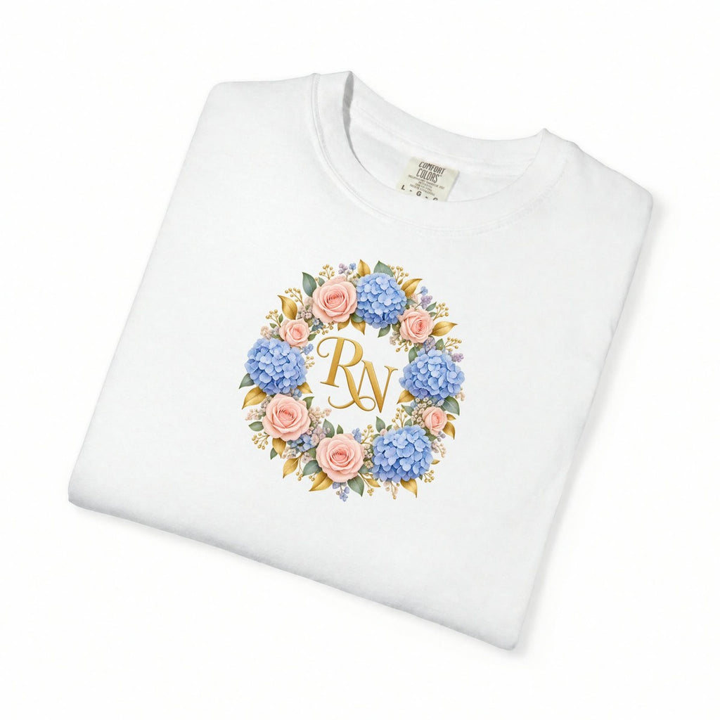 Hydrangea Wreath RN Tee