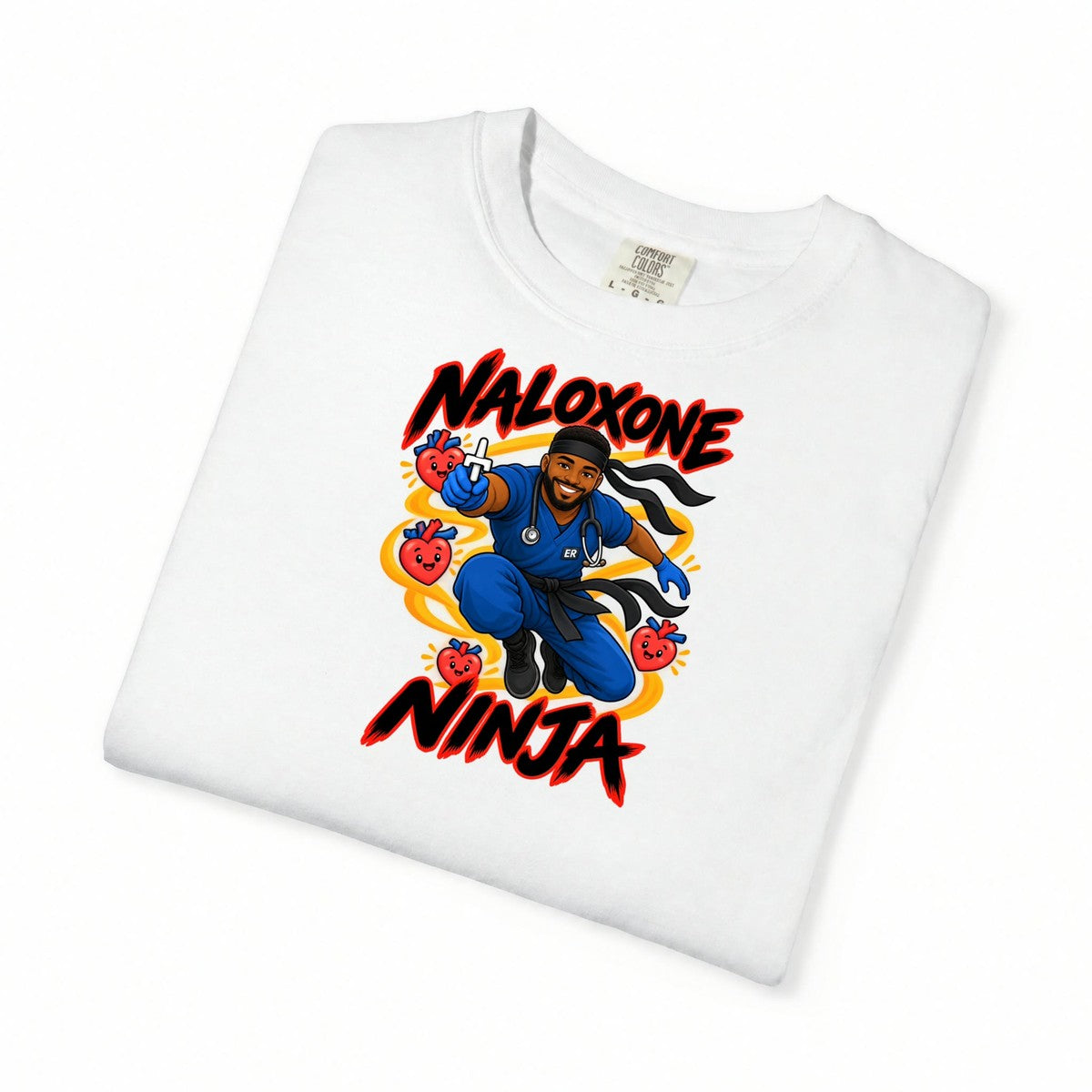 Naloxone Ninja ER Male Nurse Tee