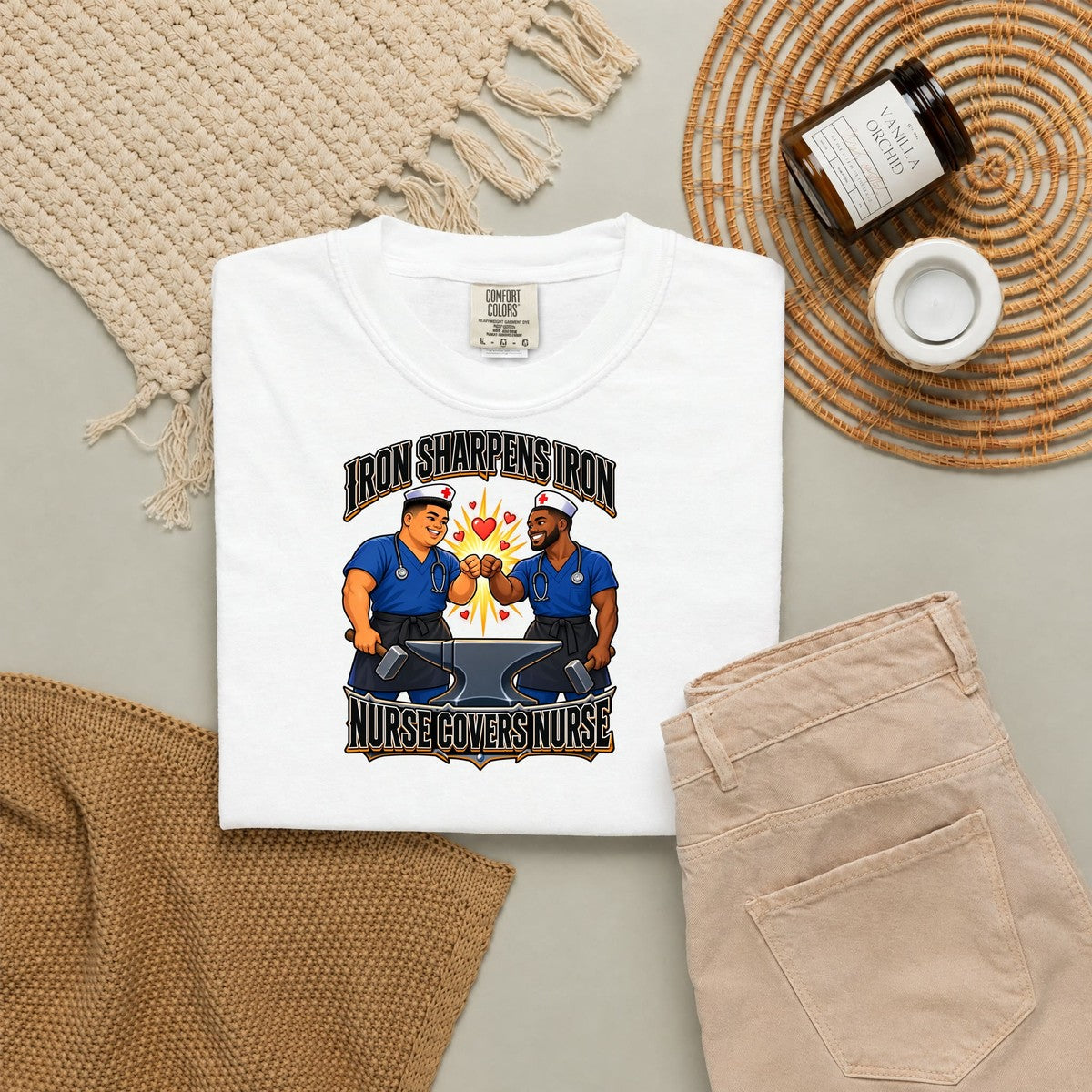 Iron Sharpens Iron Nurse Covers Nurse Male Nurse Tee