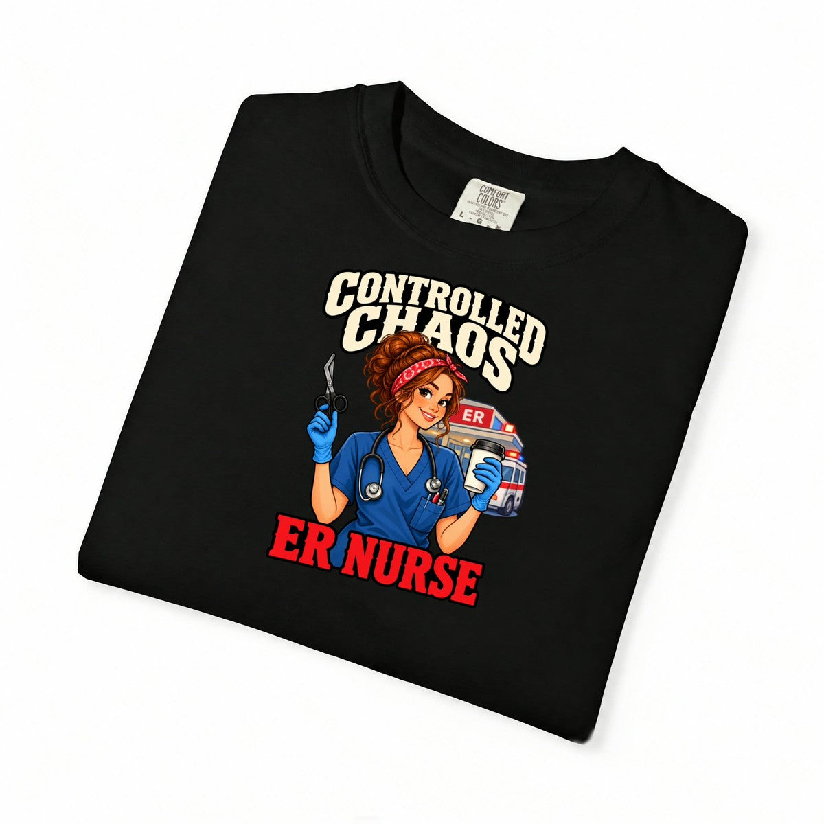 Controlled Chaos ER Nurse Tee