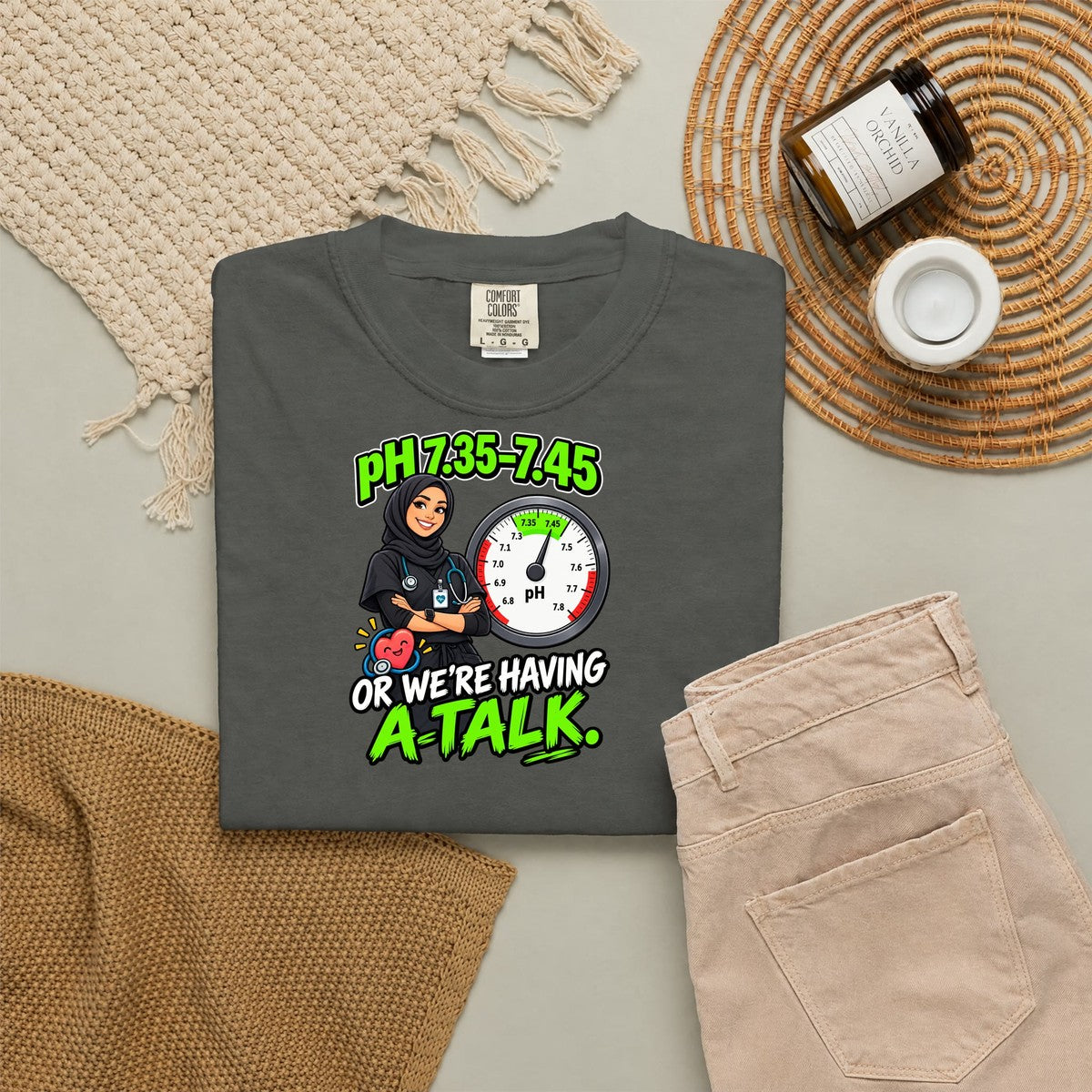 pH 7.35-7.45 or We're Having a Talk RT Comfort Colors T-Shirt