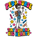 Peds Nurse Skeleton Badge Reel | Tiny Humans, Big Hearts