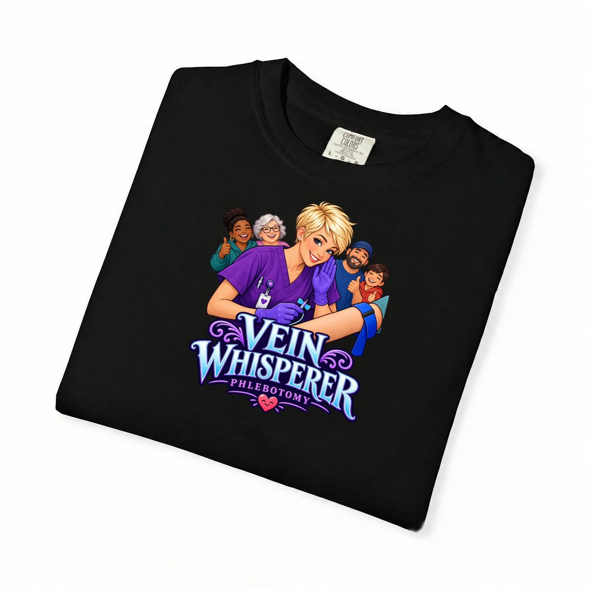 Vein Whisperer Phlebotomist Comfort Colors T-Shirt