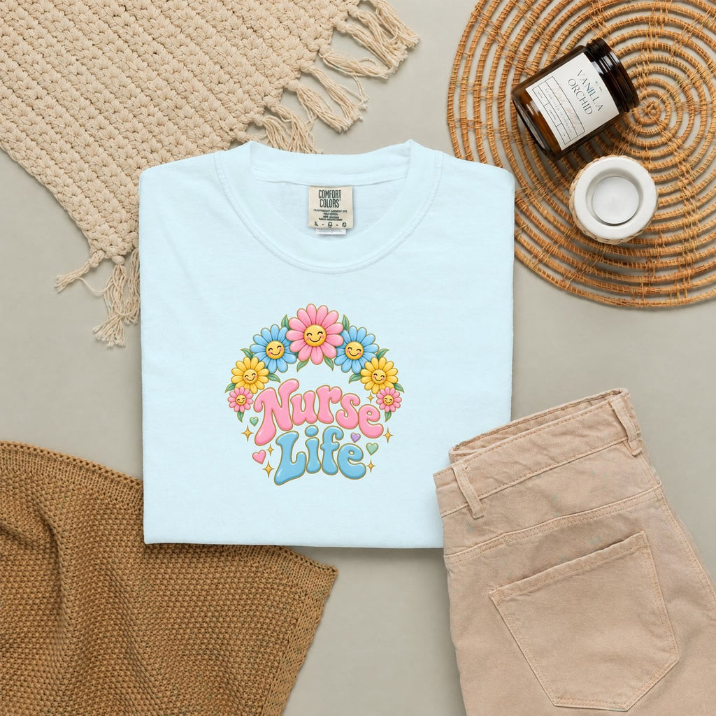 Nurse Life Daisies Tee