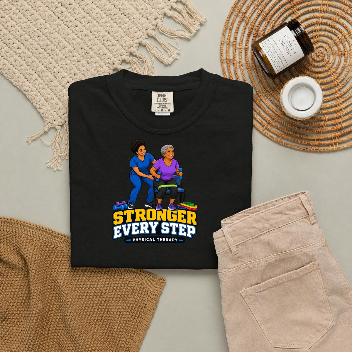 Stronger Every Step Women's Physical Therapist Comfort Colors T-Shirt